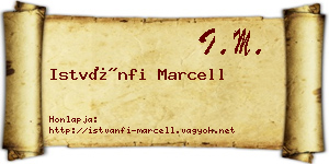 Istvánfi Marcell névjegykártya